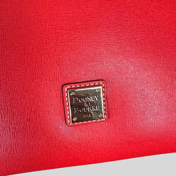 Dooney and Bourke Red Leather Satchel Bag Structured Handbag - NWT  MRSP 448.00 - Picture 11 of 14